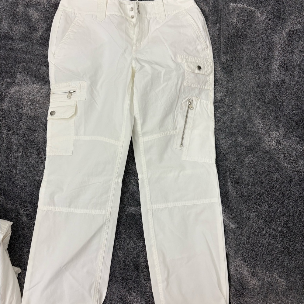 Ralph Lauren White Cotton Cargo Pants